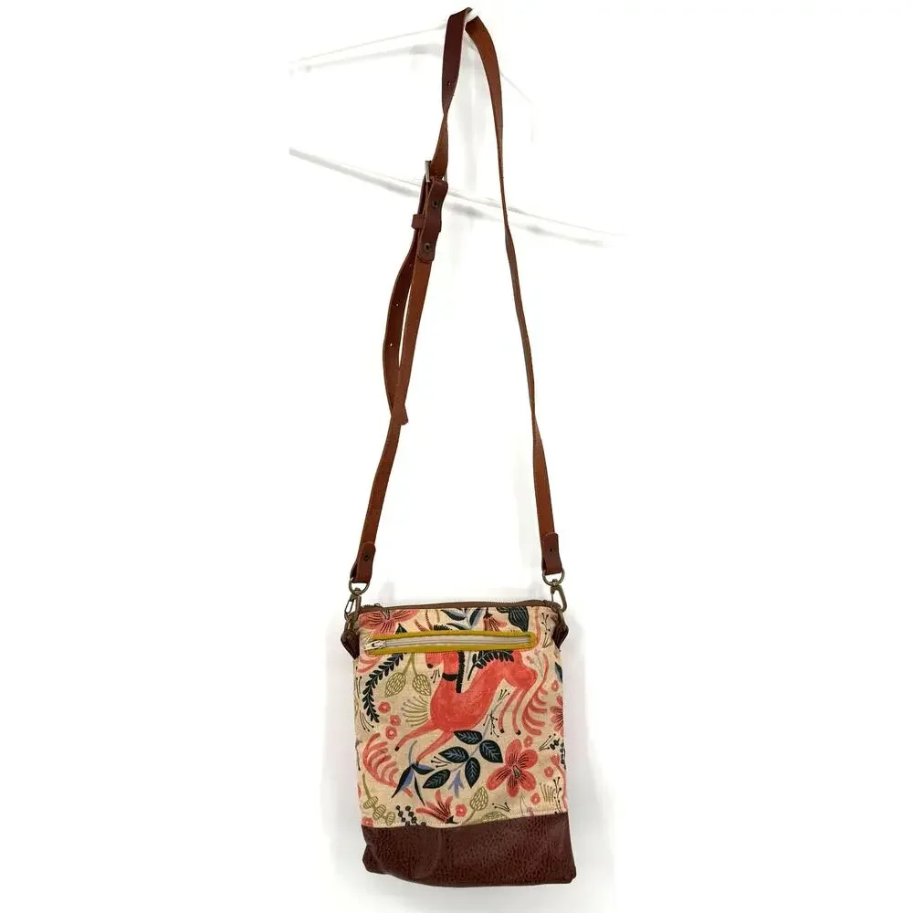 Harvest Crafts Handmade Crossbody Purse Handbag Pocketbook Folk‎ Art Animal